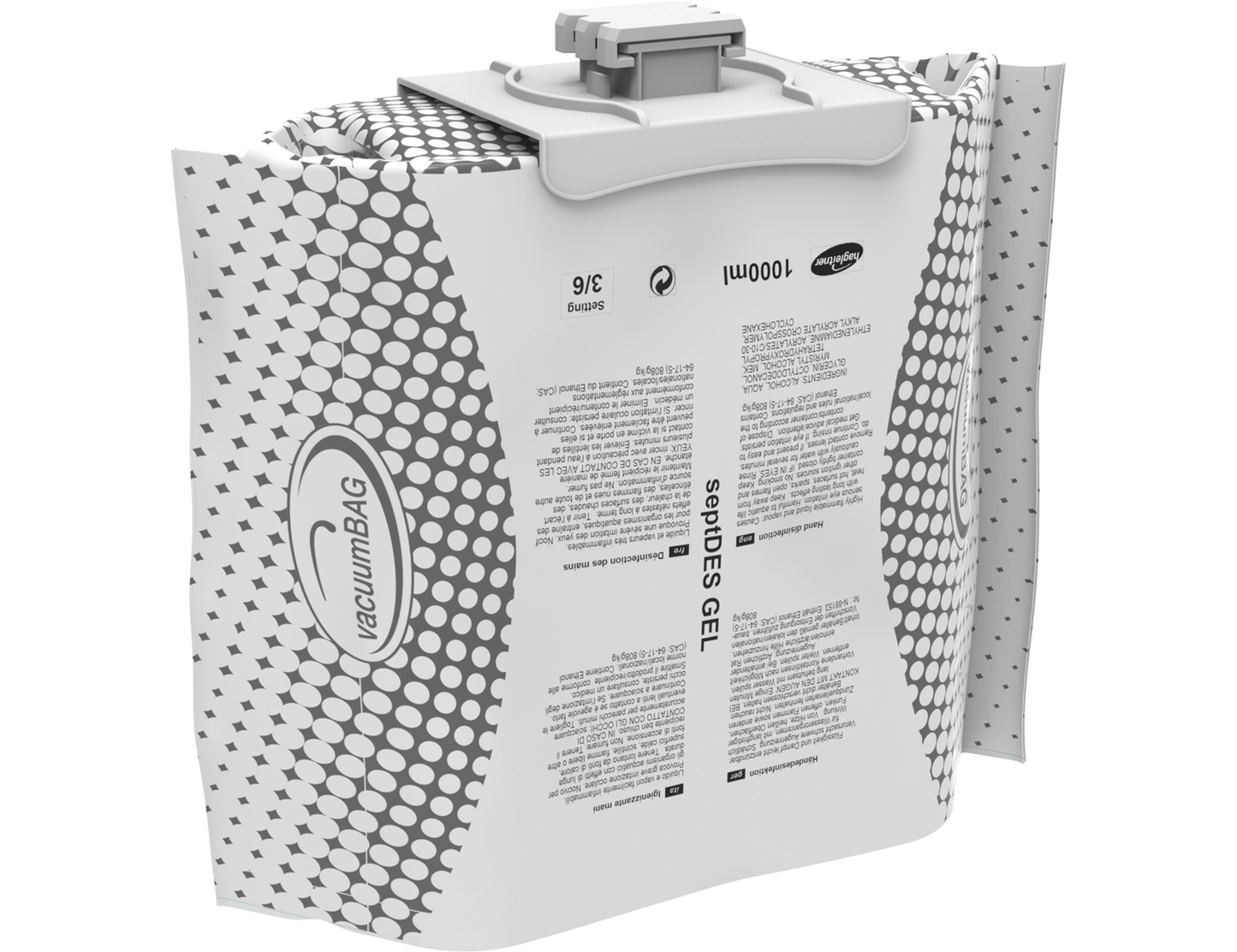 Hagleitner septDES GEL 1000 ml – alkoholisches Händedesinfektionsgel (für gewerblichen Gebrauch)