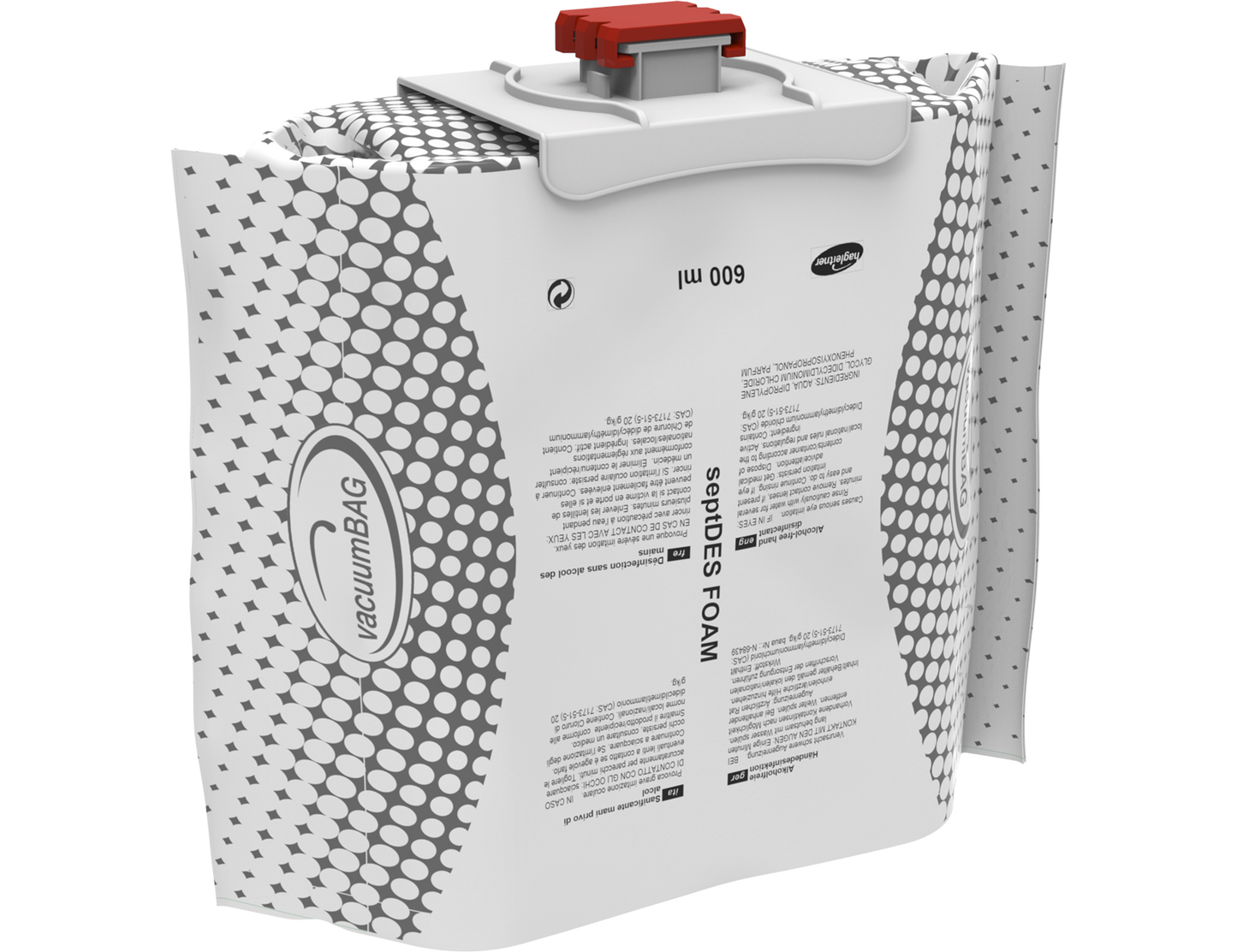 Hagleitner septDES FOAM 600 ml – alkoholfreier Händedesinfektions-Schaum (EN 1500 & EN 1499)