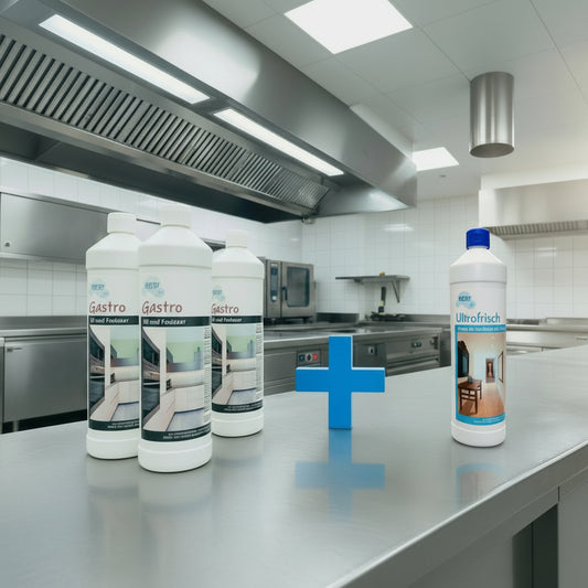 3× Gastro Konzentrat – Profi-Fettreiniger Set + GRATIS Ultrafrisch (1 L)