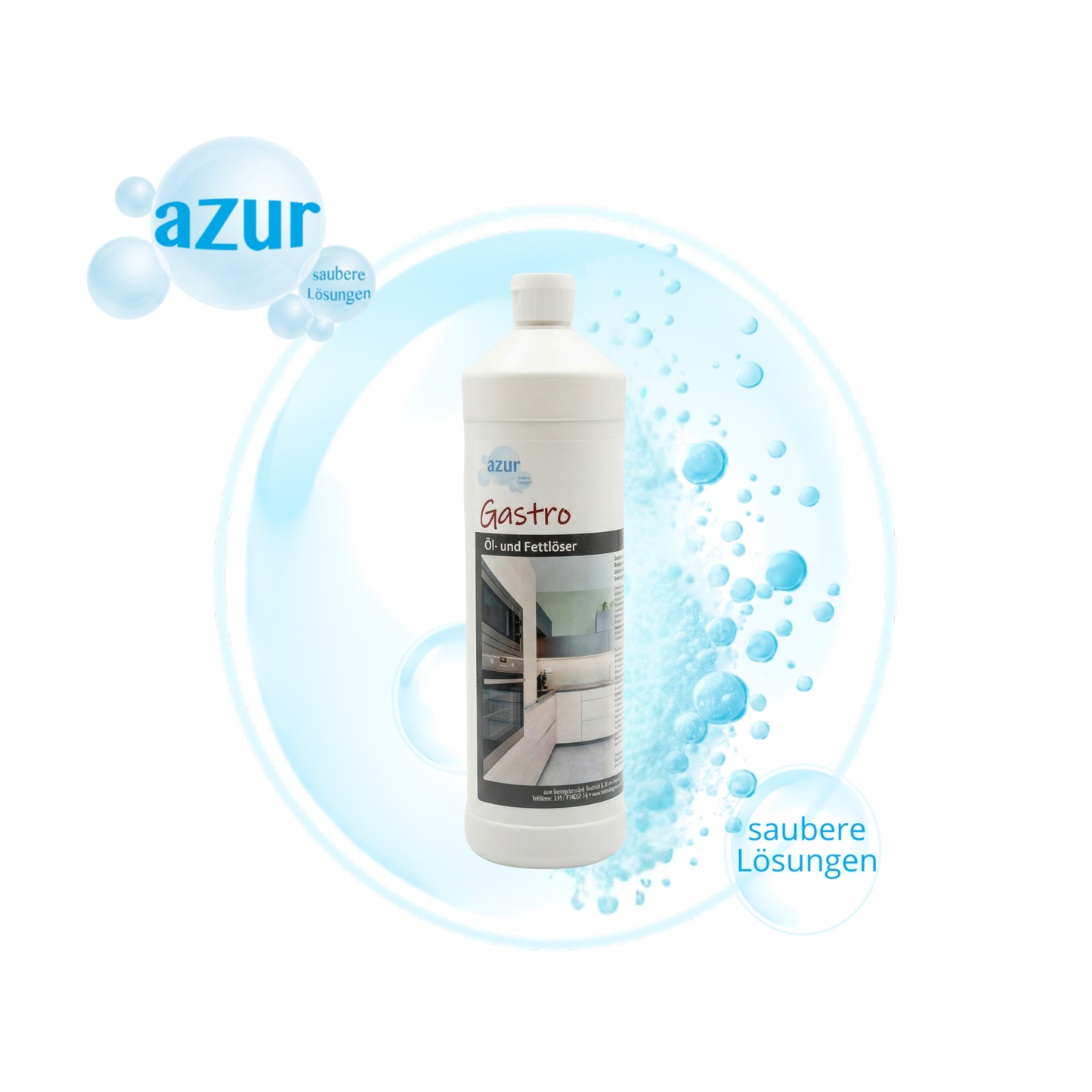 azur Gastro 1 L – Fettlöser & Grillreiniger | Profi-Konzentrat für Küche