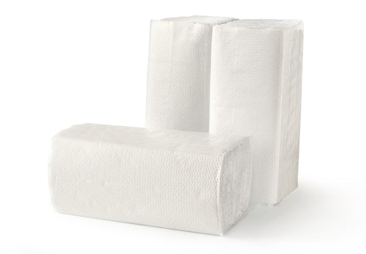 Papierhandtücher 2-lagig ZZ/V-Falz – 4000 Blatt Zellstoff für Spender & Waschräume