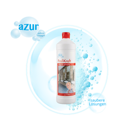 azur ProfiKraft 1 L – Kraftvoller Sanitärreiniger für WC, Bad & Gewerbe | Gegen Kalk & Urinstein
