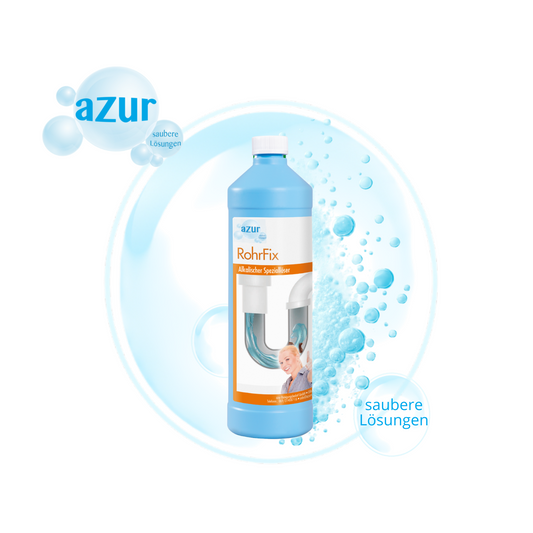 azur RohrFix 1 L – Hochkonzentrierter Rohrreiniger gegen Verstopfungen