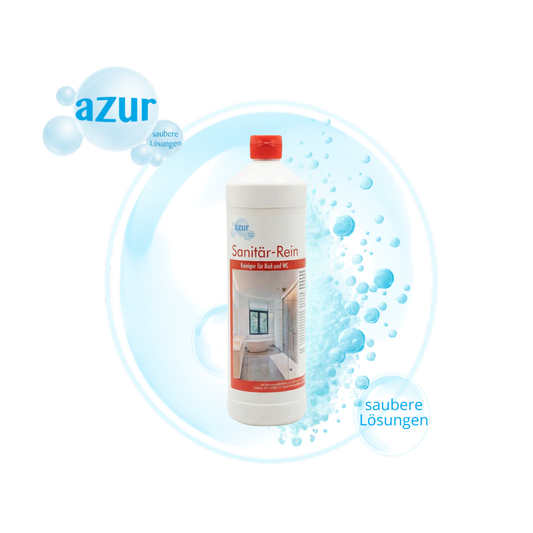 azur SaniRein 1 L – Sanitärreiniger für WC, Bad, Schwimmbad | Profi-Reiniger gegen Kalk & Schmutz
