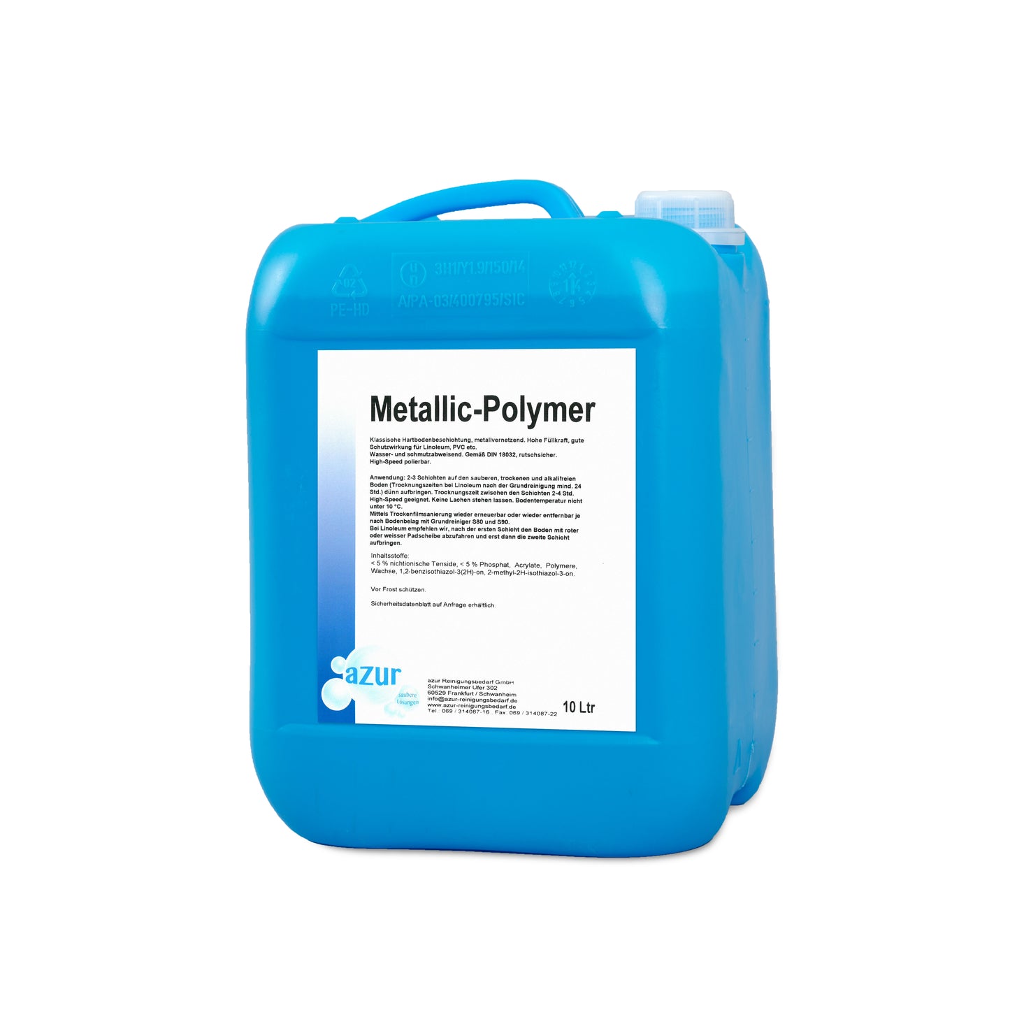 azur Metallic-Polymerdispersion – Hochglänzende Bodenbeschichtung mit rutschhemmender Wirkung
